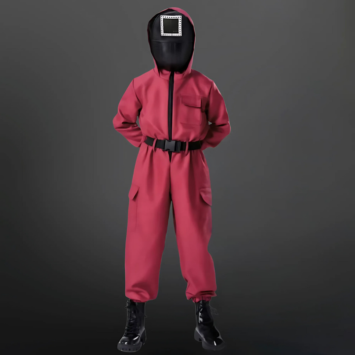Halloween survival game Costume Suit with Mask and Toy Gun