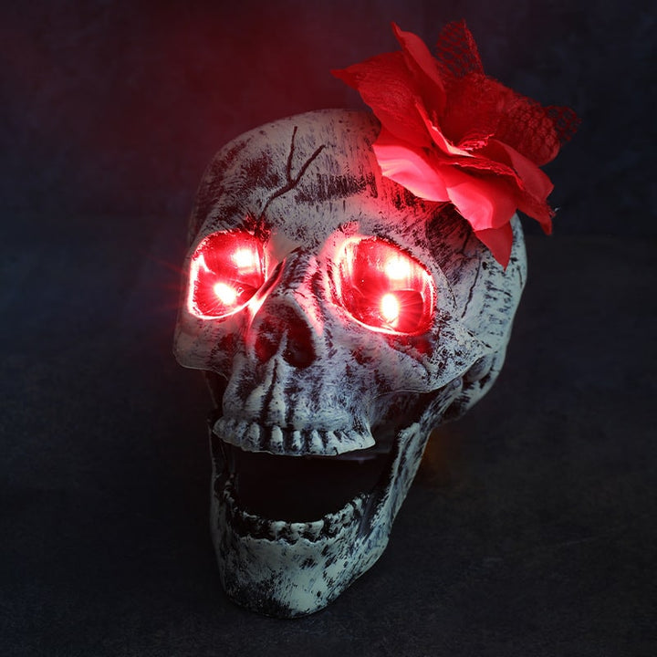 Halloween Yard Decorations Skeleton Sign with Stakes LED Light Up Outdoor Prop