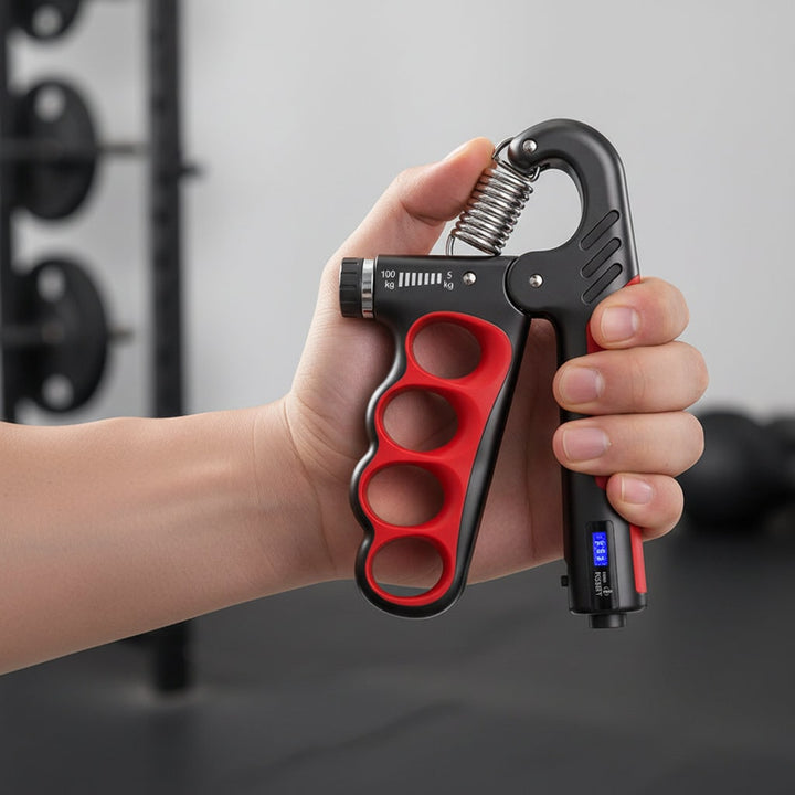 Hand Grip Strengthener and Strength Trainer with Digital Counter and Adjustable Resistance
