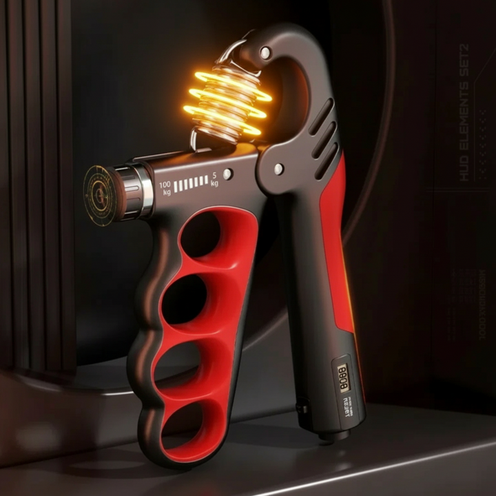 Hand Grip Strengthener and Strength Trainer with Digital Counter and Adjustable Resistance