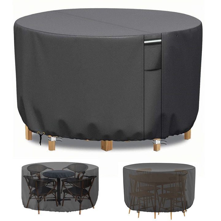 Sturdy Cover for Round Patio Furniture with Vent