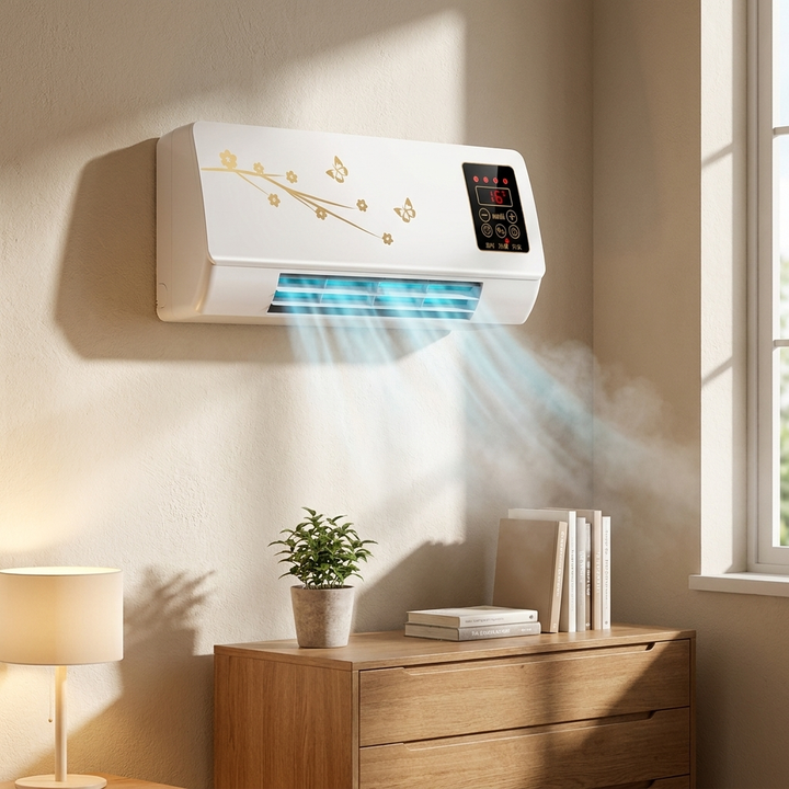 2-in-1 Wall-Mounted Heater & Cooling Fan – Fast Heating & Cool Air Circulation