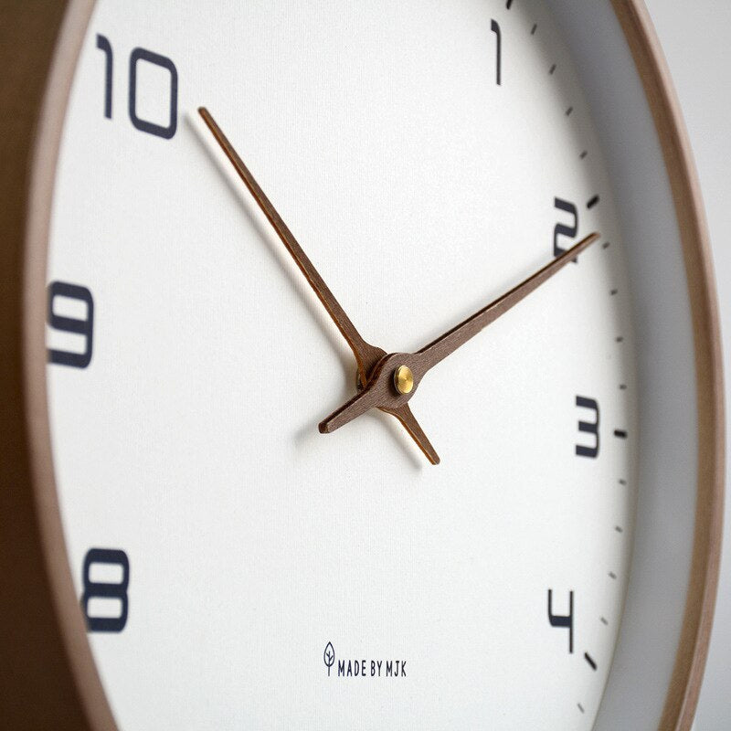 Wooden Wall Clock - Scandinavian Design | Silent Mechanism