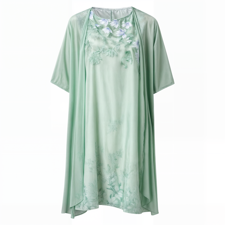 Stylish Floral A-Line Dress with Vest for Women – Miray