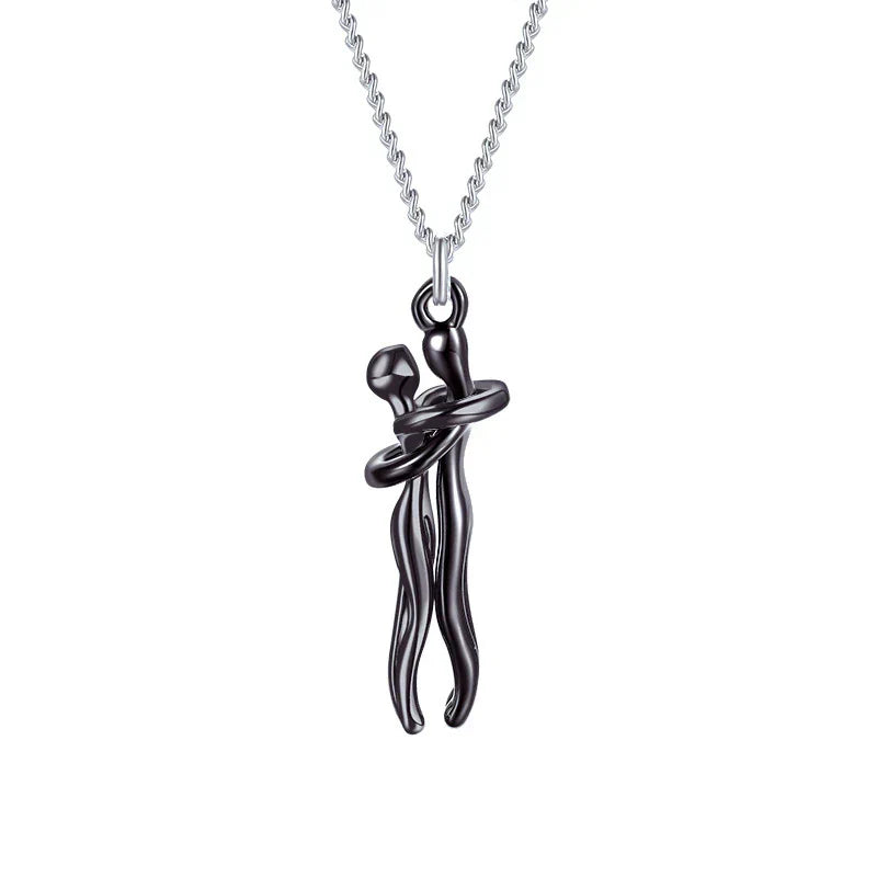 SoulGlow Hug Pendant Necklace | Adjustable Hypoallergenic Necklace for Your Loved Ones