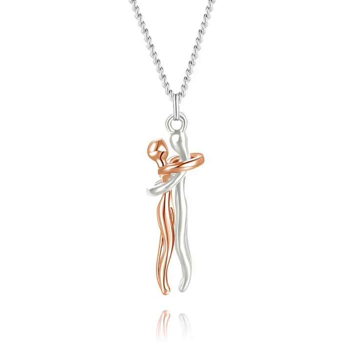 SoulGlow Hug Pendant Necklace | Adjustable Hypoallergenic Necklace for Your Loved Ones