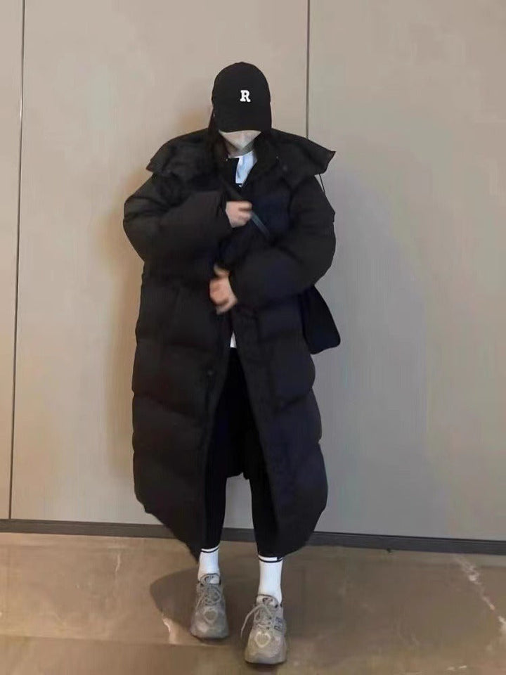 Women's Long Quilted Winter Coat with Hood – Warm Puffer Jacket