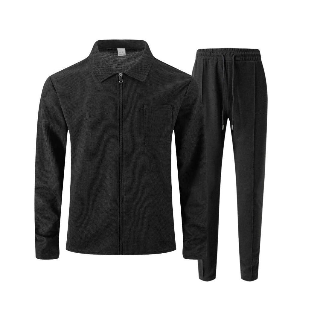 Men's Slim Fit Set – With Zip, Suitable for Casual and Sporty Activities