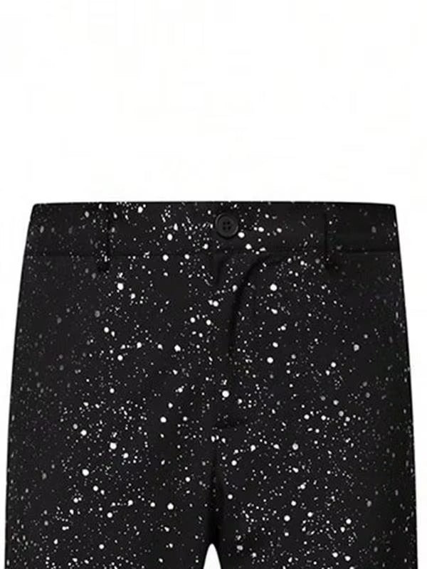 Men's Glitter Suit Jacket and Pants - Black