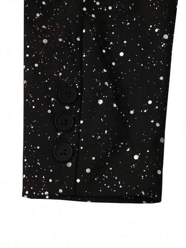 Men's Glitter Suit Jacket and Pants - Black