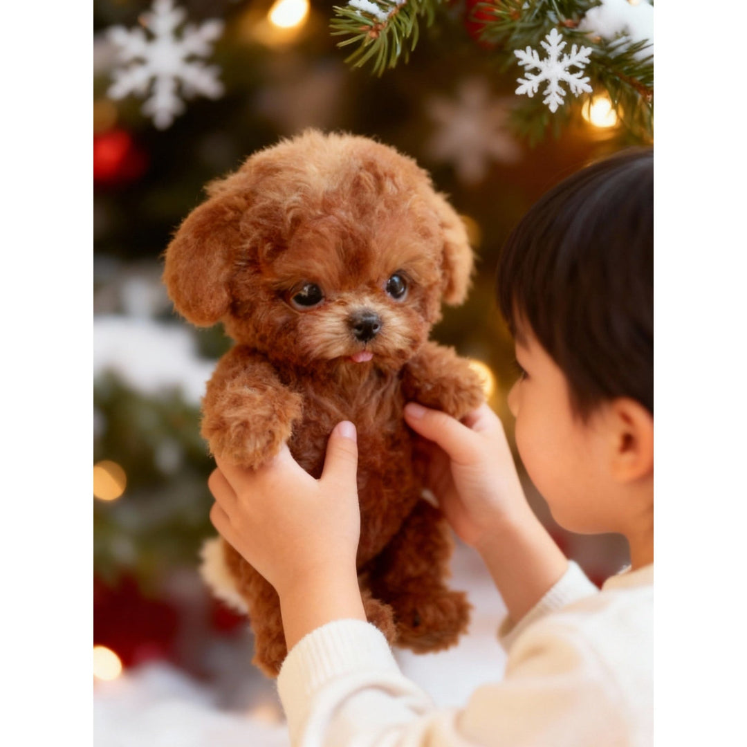 Interactive Dog Toy with Realistic Plush Design and Durable Stuffed Body