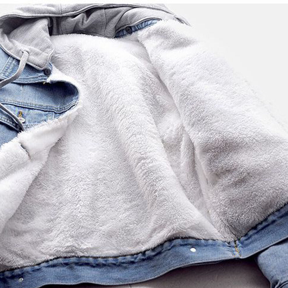 Women's Hooded Denim Jacket - Plus Sizes S to 5XL