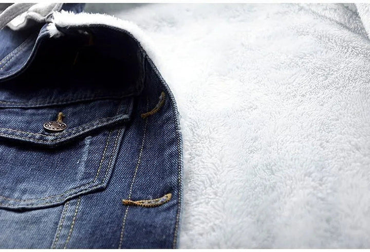 Women's Hooded Denim Jacket - Plus Sizes S to 5XL