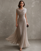 Draped Maxi Dress with Sleeveless Silhouette
