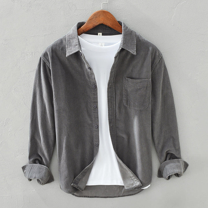 Corduroy Long-Sleeved Men's Shirt – Arvid
