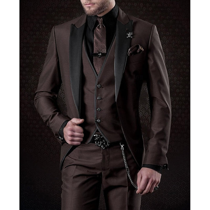 Elegant, Tailored Three-Piece Men's Suit for Special Occasions