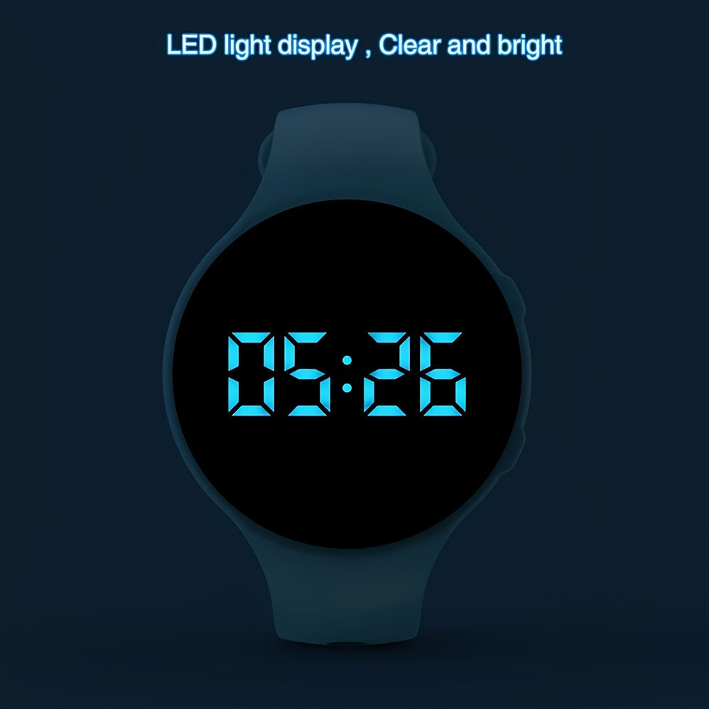 Children's Watch with Step Counter and Vibration Alarm, Silicone Strap