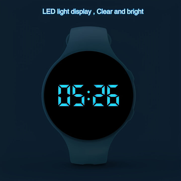Children's Watch with Step Counter and Vibration Alarm, Silicone Strap