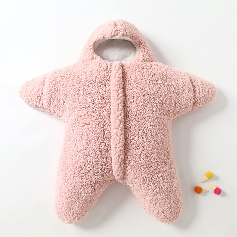 Kids' Baby Sleeping Bag Sleep Sack with Hood Starfish Shape Newborn Sherpa Fleece Infant Wool