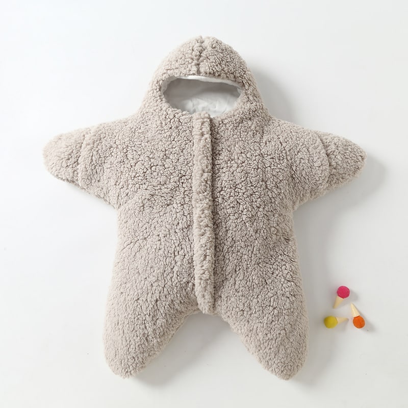 Kids' Baby Sleeping Bag Sleep Sack with Hood Starfish Shape Newborn Sherpa Fleece Infant Wool