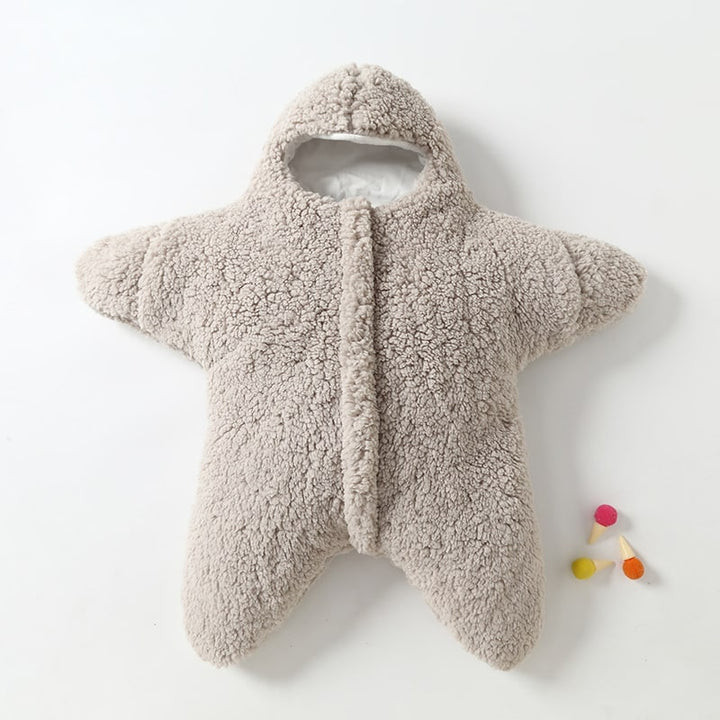 Kids' Baby Sleeping Bag Sleep Sack with Hood Starfish Shape Newborn Sherpa Fleece Infant Wool