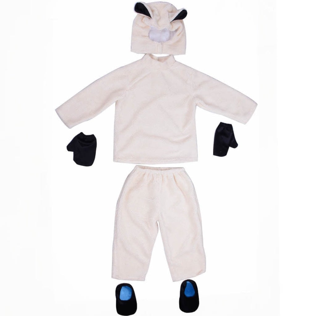 Kids' Halloween Animal Costume with Plush Fleece Hood Mittens and Shoe Covers