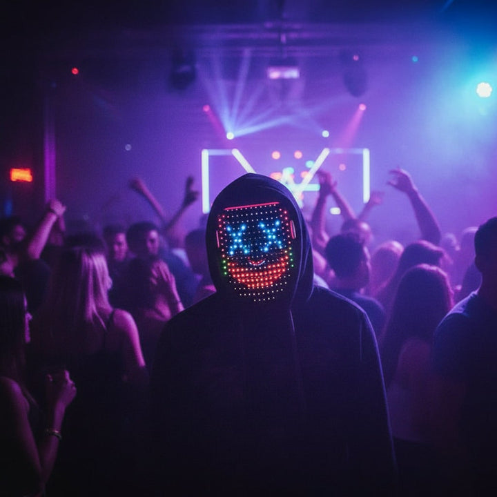 Kids' Halloween Red Light LED Mask with Gesture Control for Party Costume and at Home Use