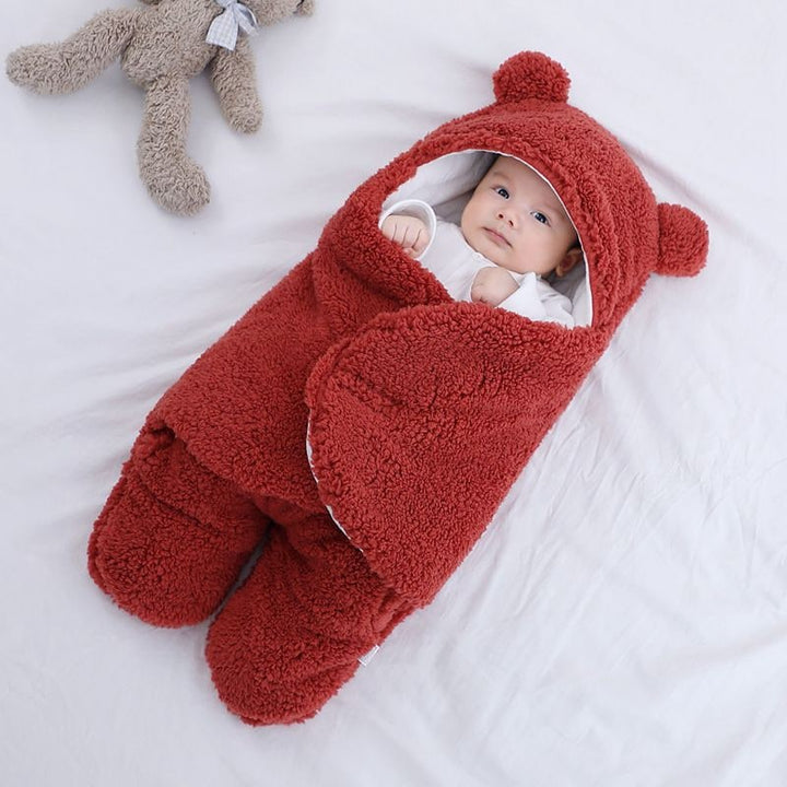 Kids' Newborn Swaddle Blanket with Infant Sleep Sack and Hooded Baby Sleeping Bag Design New Born