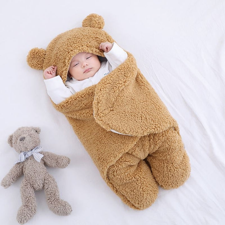 Kids' Newborn Swaddle Blanket with Infant Sleep Sack and Hooded Baby Sleeping Bag Design New Born