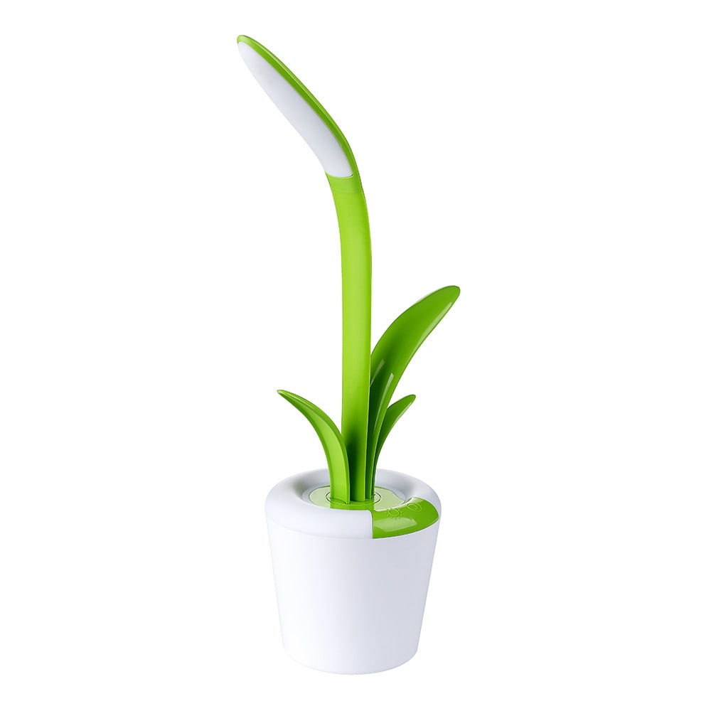 Plant Desk Lamp with LED Light Flexible Gooseneck Rechargeable Battery and USB Charging