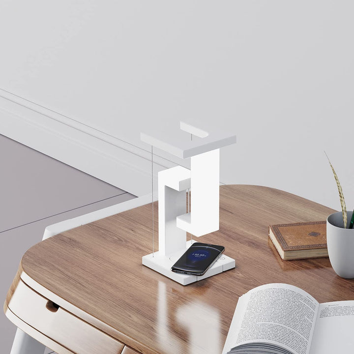 Rechargeable LED Table Lamp with Battery Operated Tensegrity Floating Design and Pad