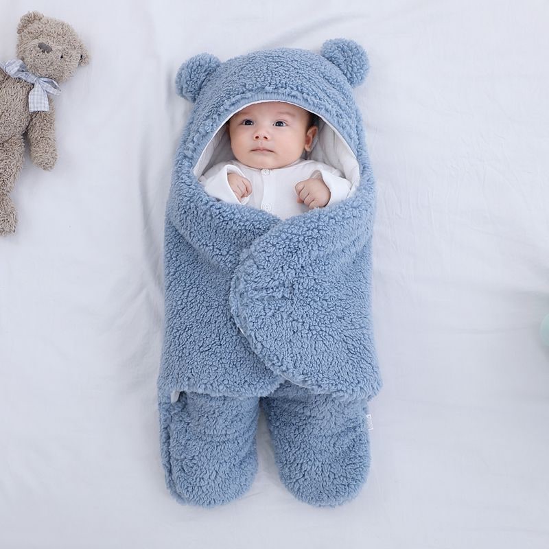 Kids' Sleep Sack Baby Swaddle Blanket with Hooded Design and Split Leg for Infant Wearable Sleeping Bag