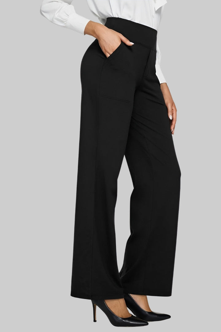 Women's High-Waisted Stretch Pants – Comfortable Pull-On Pants