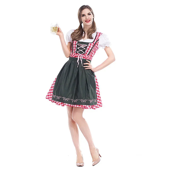 Classic Women's Dirndl Dress Set for Oktoberfest - Traditional Polyester