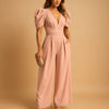 Flattering Puff Sleeve fit Jumpsuit
