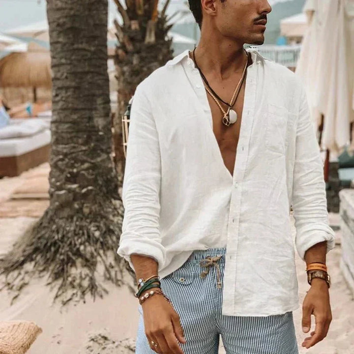Men's Lightweight Linen-Cotton Blend Summer Shirt – Felix