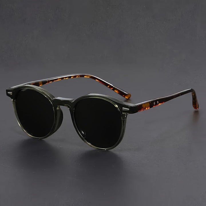 Men's Sunglasses | Lightweight Round Retro Frame | Tortoiseshell