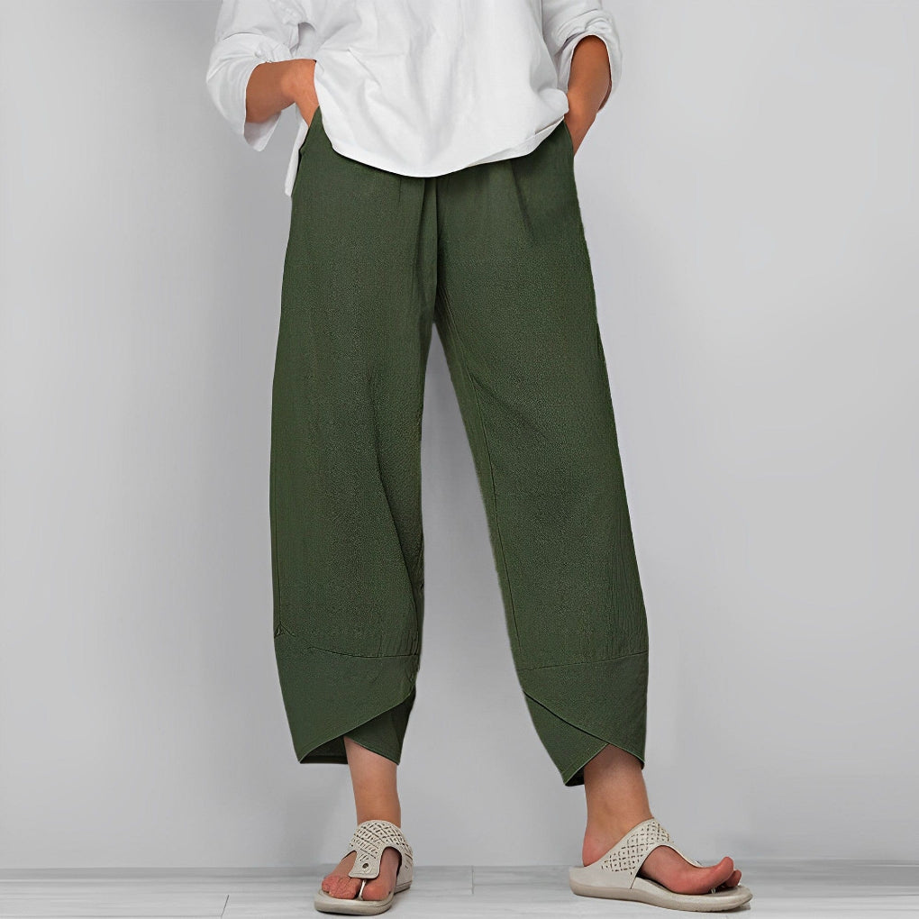 Elegant Wide‑Leg Satin Trousers