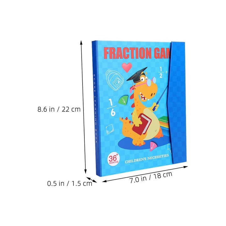Magnetic Fraction Tiles and Circles with Wipe-Clean Book and Dry-Erase Marker
