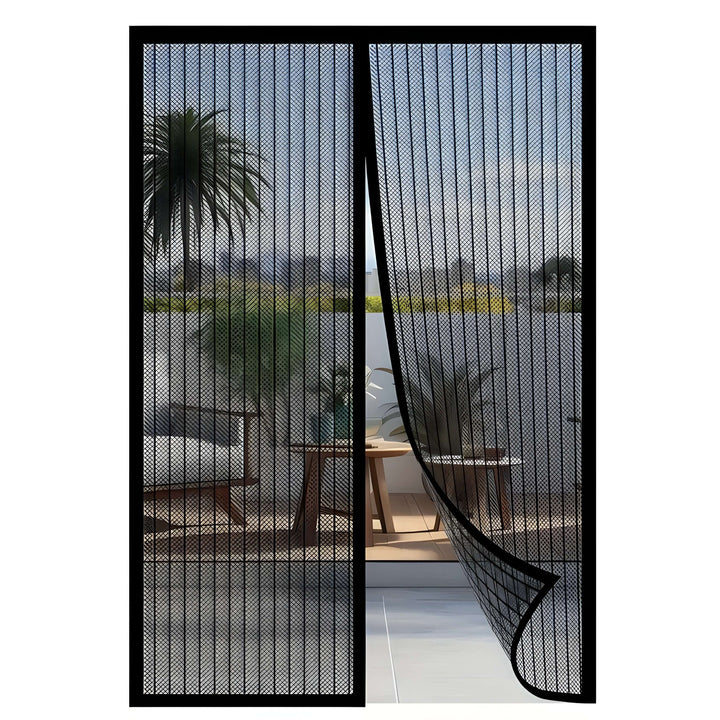 Magnetic Screen Door with Self-Closing Mesh and Hands-Free Pet Entry for Doorways