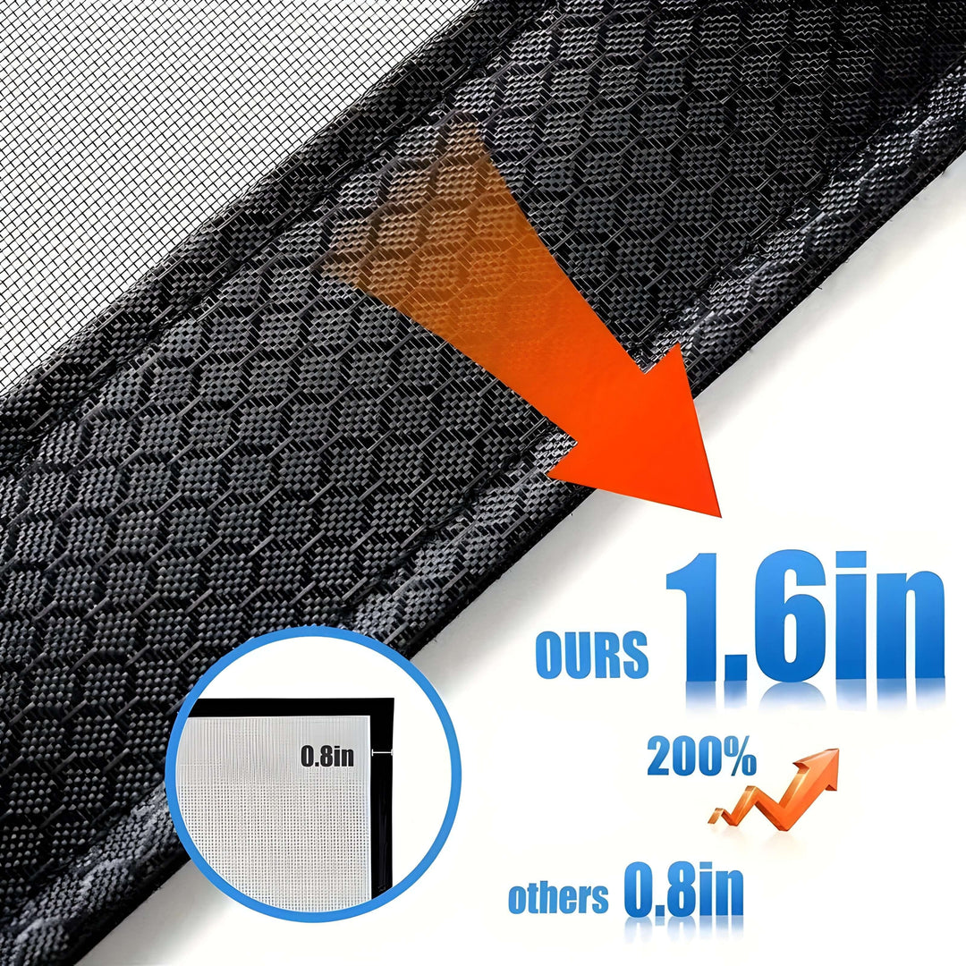 Magnetic Screen Door with Self-Closing Mesh and Hands-Free Pet Entry for Doorways