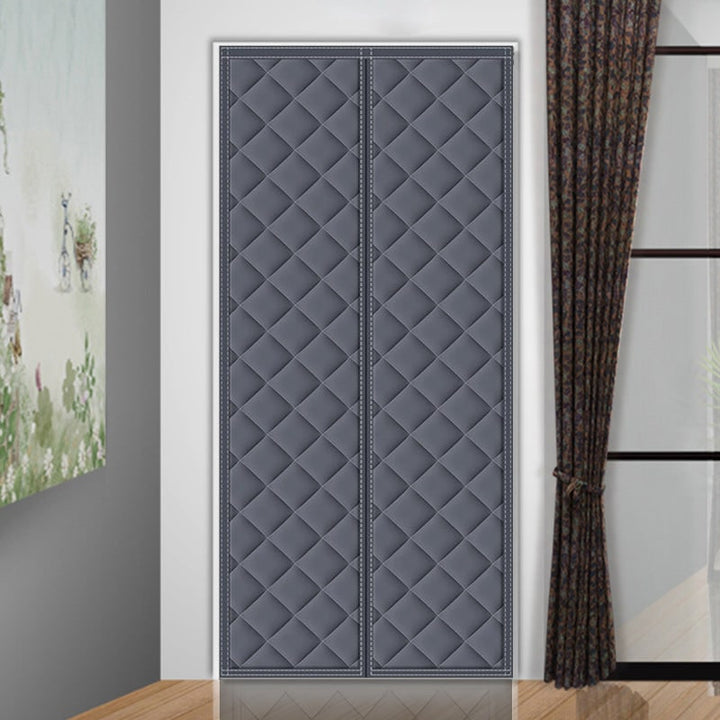 Magnetic Thermal Insulated Door Curtain with Quilted Pattern for Patio Garage Heat Insulation