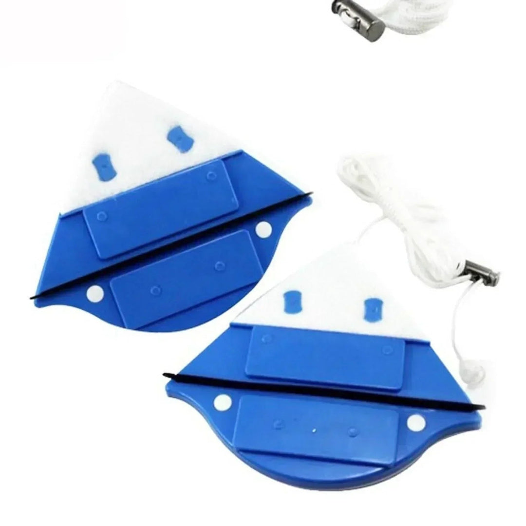 Magnetic Window Cleaner Squeegee with Double-Sided Cleaning and Replaceable Pads