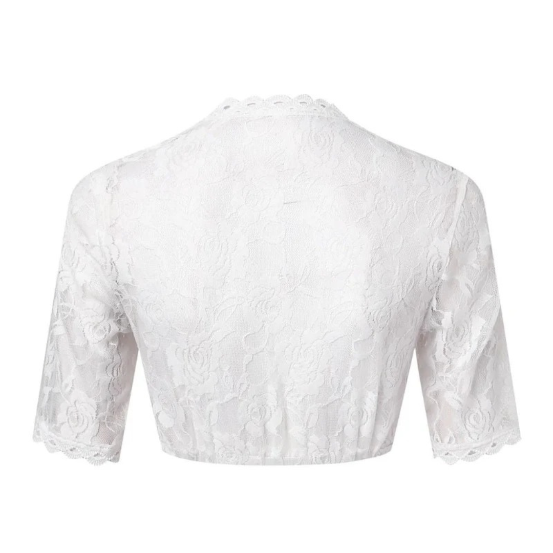 Women's White Dirndl Blouse for Oktoberfest