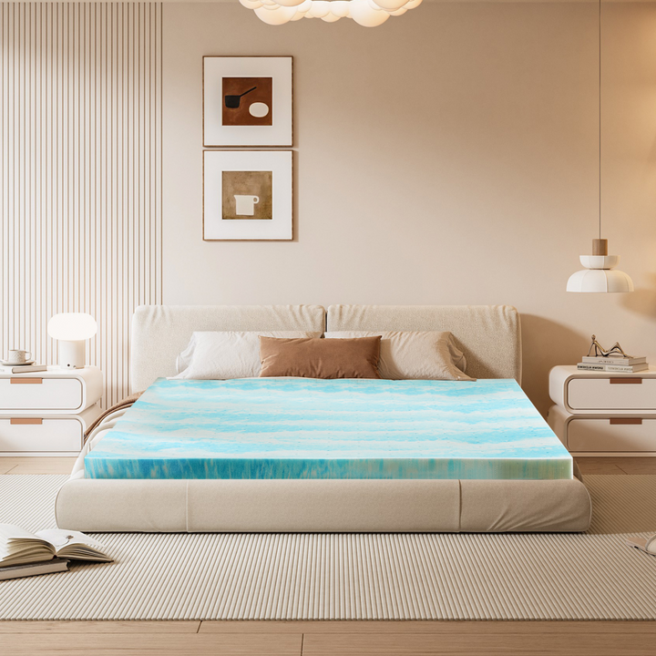 Memory Foam Mattress Topper with Cooling Gel Pressure Relief for Twin Queen and Beds