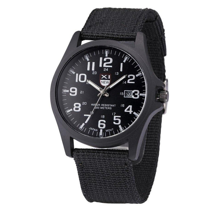 Men's Field Watch Tactical Analog with Nylon Strap Military Scale for Outdoor Adventure
