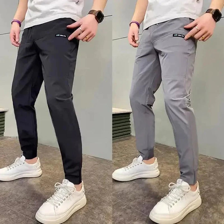 Mens Jogger Pants Slim Fit Stretch Tapered Lightweight Pockets