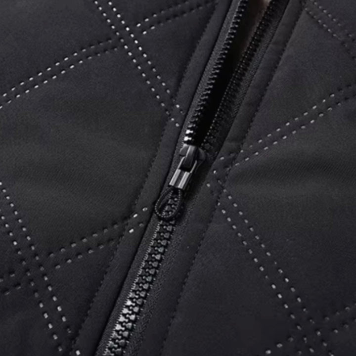 Men's Winter Jacket with Quilted Bomber Shell and Plush Fleece Lining