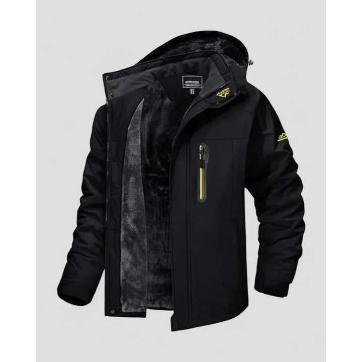 Men's Winter Jackets Water-Resistant with Fleece Lining and Adjustable Hood