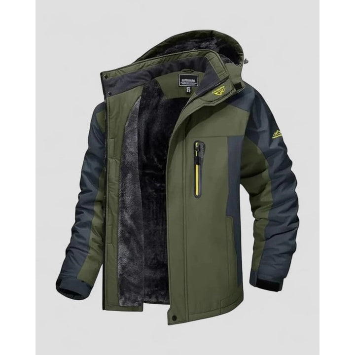 Men's Winter Jackets Water-Resistant with Fleece Lining and Adjustable Hood